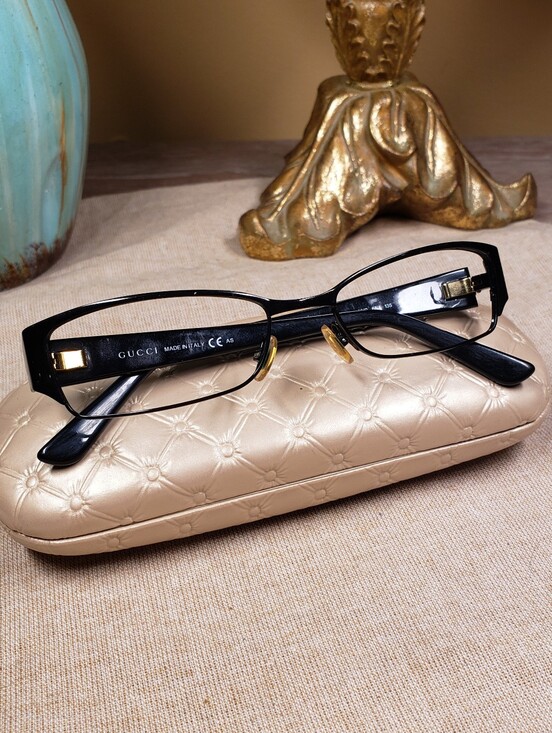 Gucci Accessories - Authentic Gucci Black Prescription Frames Glasses w/ Gold GG Hardware